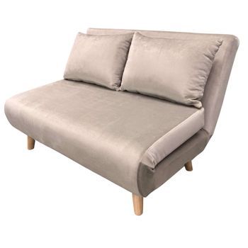 Sillón Cama 2 Plazas Nórdic Duo En Color Beige 118x183 Cm