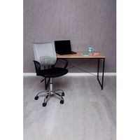 conjunto escritorio dek y silla midi pro - gris y negro