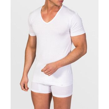 Zd - Zero Defects Camiseta interior Camiseta interior cuello pico hombre hilo de Escocia para hombre