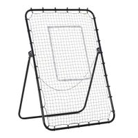 red de rebote de futbol ajustable homcom altura y angulo ajustables para futbol plegable con soporte para fijar objetivos 123x73x cm negro blanco