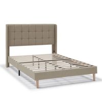 estructura de cama tapizada esther de 30 cm 135140x190 cm beige