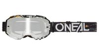 o neal b 10 attack goggle black silver mirror lens