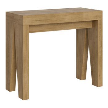 Consola Extensible 90x40/196 Cm Naxy Small Roble Natural