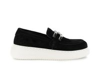 mocasin de mujer en ante con bocado y suela cupsole black 38