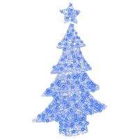 arbol de navidad 100 led azul 120 cm acrilico vidaxl