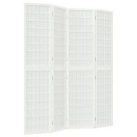 biombo plegable con 4 paneles estilo japones blanco 160x170 cm vidaxl