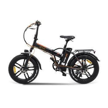 Youin Texas Bicicleta Eléctrica Plegable Todoterreno Naranja Y Negra, 25 Km/h, 20