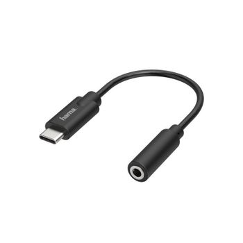 Adaptador Hama USB C a Jack 3.5mm Negro