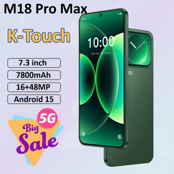 Teléfono Móvil K-Touch M18 Pro Max, Smartphone 7.3HD Económico, 5G, Doble SIM, 7800mAh, Android 15, Versión Global
