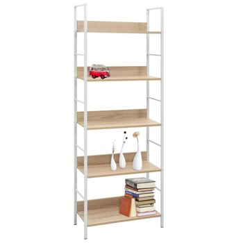 Estantería de 5 niveles madera ingeniería marrón 60x27,6x158,5cm