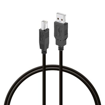 PcCom Essential Cable Impresora USB 2.0 A/B Macho/Macho 2m Negro