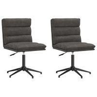 sillas de comedor 2 uds  silla de cocina cuero sintetico negro