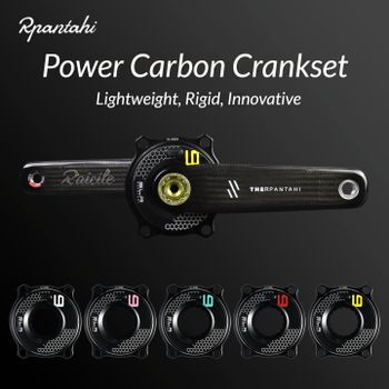 RPANTAHI Pedalier de Fibra de Carbono para Bicicleta de Carretera, Medidor de Potencia SLR, Abrazadera de Platos, Ciclismo Inteligente de Precisión, Interfaz EASTON 150–172.5mm
