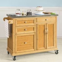 carrito de cocina con piso de acero