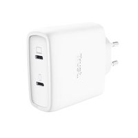 cargador usb gan trust maxo 65w 2xusb-c incluye cable usb-c 2m color blanco