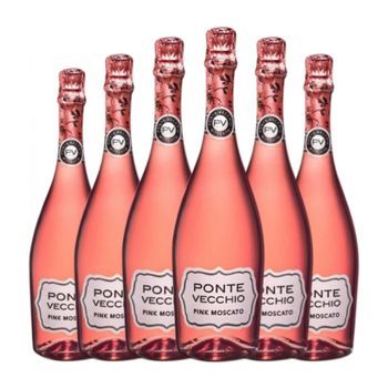 Ponte Vecchio Espumoso Rosado Pink Moscato 75 Cl 9% Vol. (pack De 6 Unidades)