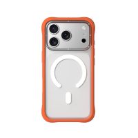 youngkit funda para iphone 17 pro max  carcasa magnetica dynamic ii transparente naranja silicone diseno moderno y ajuste preciso