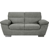 sofa recto de tela dallas - 2 plazas - gris