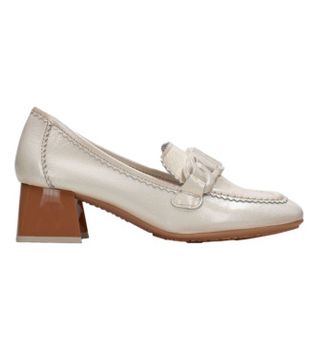Hispanitas para mujer. HV243319 Zapatos Malta4 blanco roto (41), Piel, Plano, Ninguno, Casual