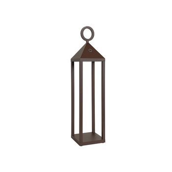 Moderna Linterna Led Pic Nic 2,2w Ip54 Recargable Y Regulable H. Corten De 47 Cm
