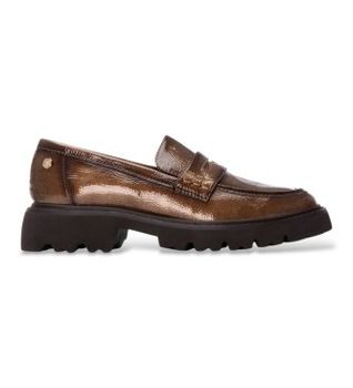 Carmela para mujer. 16255104-TAUPE Mocasines 162551 marrón (39), 3 a 5cm, Ninguno, Casual, Charol