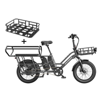 fafrees ff20 cuv r bicicleta electrica de carga familiar longtail con doble bateria de 15 ah r gris