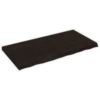 encimera de bano  mueble de bano madera tratada marron oscuro 120x60x2-6 cm