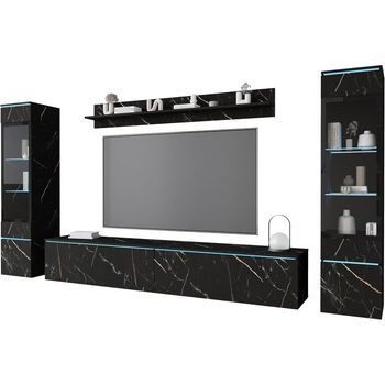 Conjunto De Muebles De Salón Vera Ii, Juego De Muebles De Salón, Mueble De Televisión, Sin Iluminación Led, Color San Sebastián