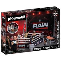 playmobil wwe raw ring set de coleccionista juego de figuras 5 anos - 71956