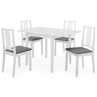 juego de muebles de comedor 5 piezas mdf blanco vidaxl