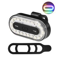 bikight luz trasera led recargable usb rgb colorido para bicicleta 14 modos de luz luz trasera impermeable para ciclismo