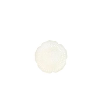 Plato de postre de porcelana blanca floral 18.5cm - lote de 6