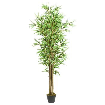 Árbol De Bambú Artificial Con 1288 Hojas Verde 180 Cm Vidaxl