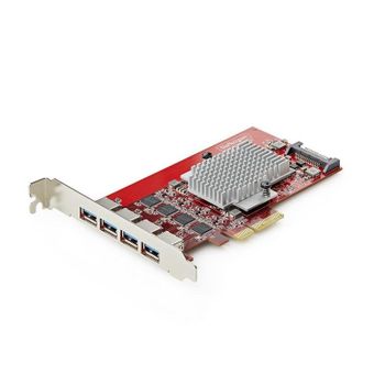 Tarjeta de Red StarTech P10Q4A-USB-CARD PCIe USB 3.2 Gen 2 10 Gbps 4 Puertos Independientes
