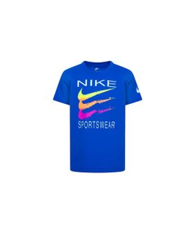 Camiseta Nike Nkb Nike Sportswear Swoosh Infantil Azul