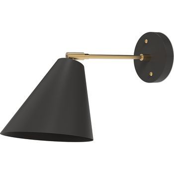 Lámpara Aplique De Pared - Estilo Escandinavo - Livel  Negro