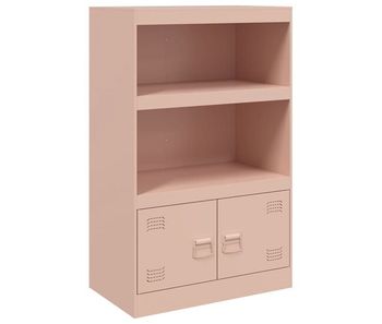 Vidaxl aparador de acero rosa 67x39x107 cm