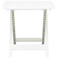 mesa de jardin  mesa de exterior plegable de plastico blanco 79x72x70 cm