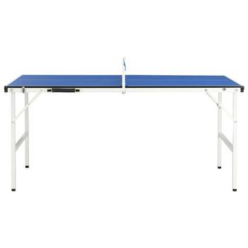 Mesa De Ping Pong Con Red Azul 152x76x66 Cm