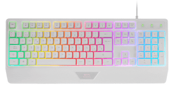 TECLADO MARS GAMING MK124ES H-MECH FRGB RAINBOW COLOR BLANCO