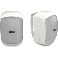 audibax ovo 4 pareja de altavoces pasivos con soporte de pared 100v8 ohm ip65 4 blancos