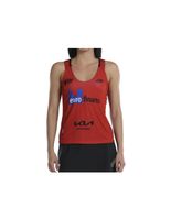 camiseta de padel bullpadel orlas delfi brea rojo mujer