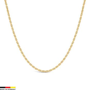 Cadena ancla de oro amarillo de 14 quilates, 2 mm de ancho