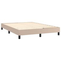 vidaxl cama ramsang con colchon iluminacion led 140x190 cm material de cuero artificial cafe capuchino