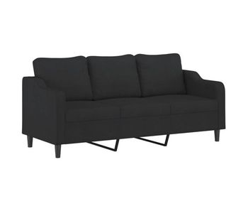 Sofá de 3 plazas - sofá de salón de tela negro 180 cm