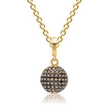 Cadena de plata chapada en oro amarillo con colgante