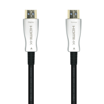 Aisens Cable Hdmi tipo-a estandar macho a macho V2.0 AOC premium alta velocidad 15m negro