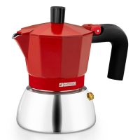 cafetera italiana monix induction inox 3 tazas 0195l full induction acero inoxidable rojo