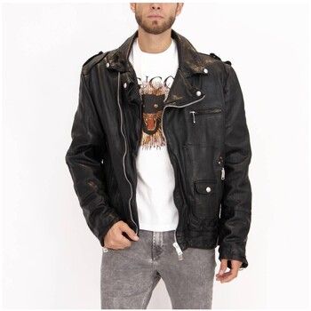 Delan Cazadora de cuero V309 para hombre