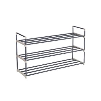 Zapatero Estantería de Zapatos Estantería de Metal Estante Apilable, Gris